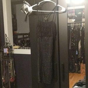 Vintage Glitter & Fringe Dance Costume Dress